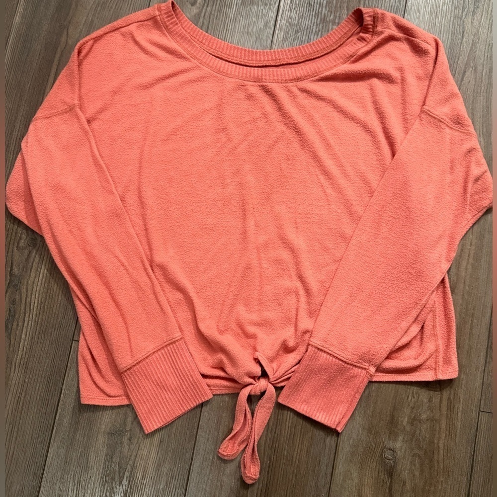 Abercrombie & Fitch Coral Tie Front Lightweight Sweater Pullover Women’s XL